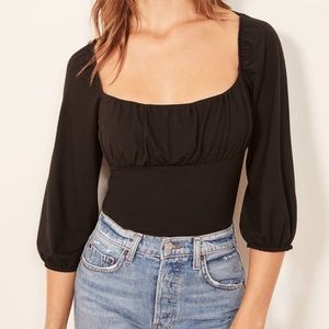 Reformation Mari Top in black